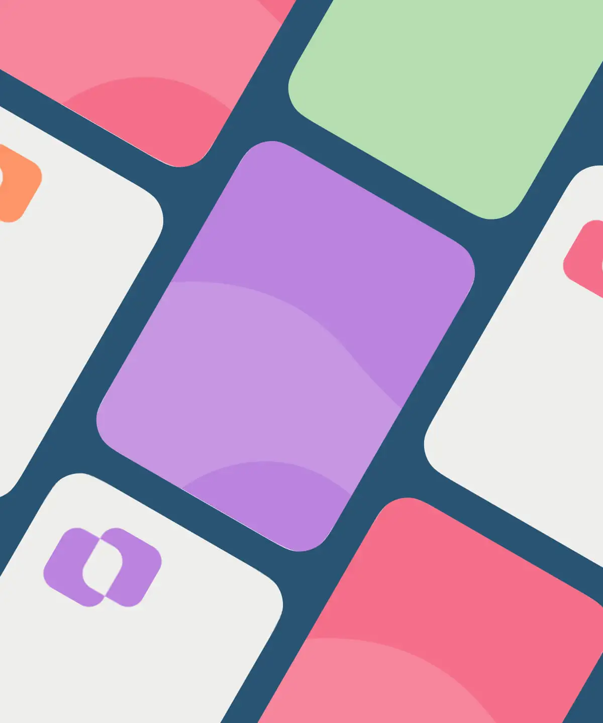 Verschiedene Design Muster für die Mindgarden App.